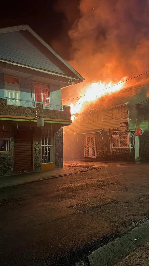 Nine Buildings Destroyed in Dominica Capital Fire, Including Opposition Leader's Office