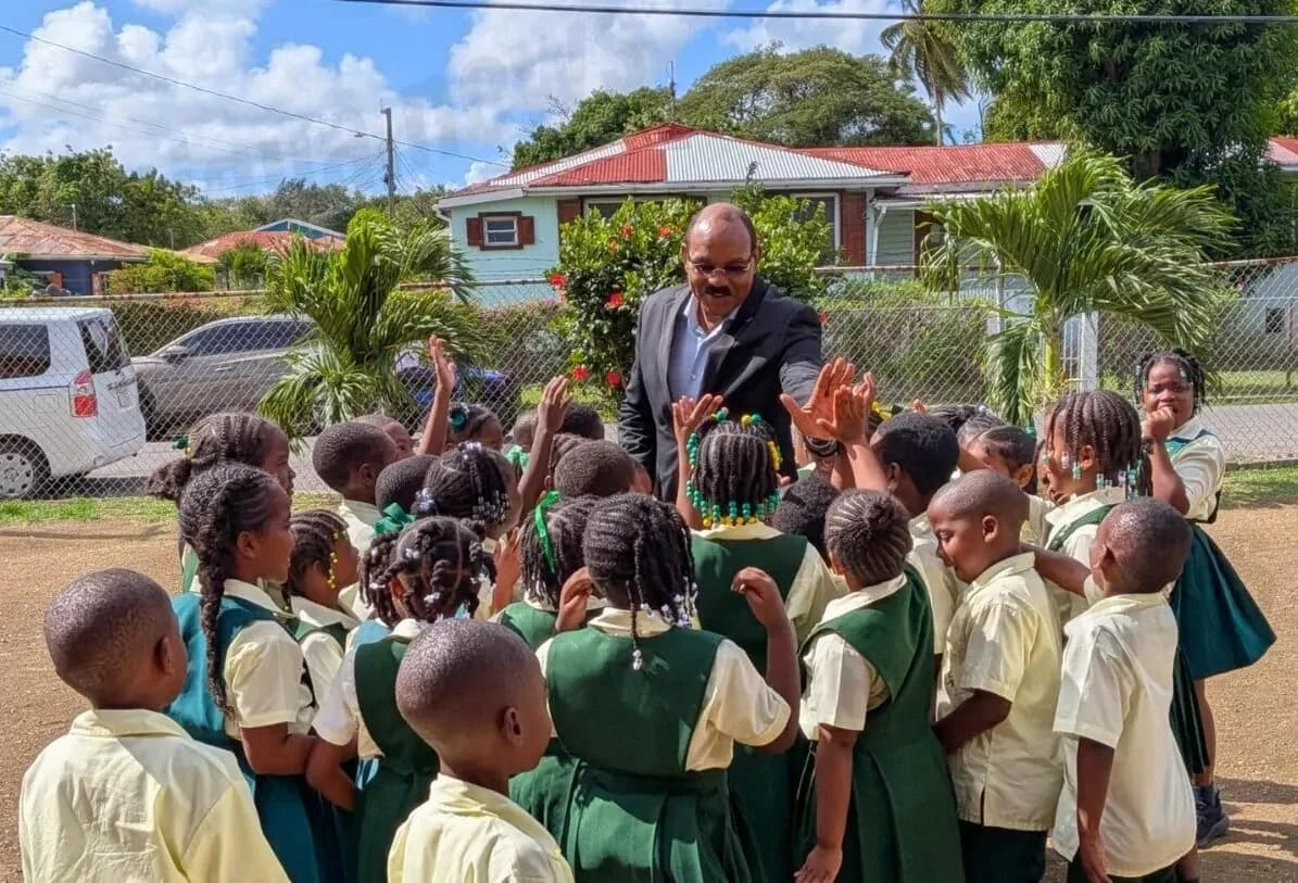 PM Browne Visits Grace Christian Academy, Funds Student Tree-Planting Initiative