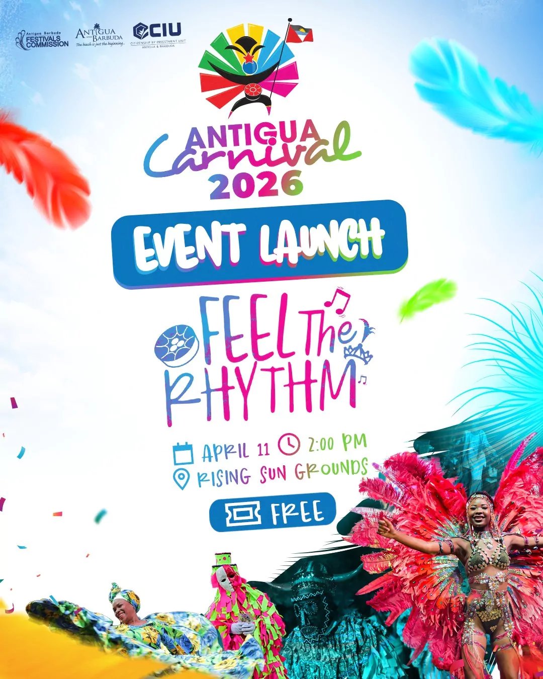 Antigua Carnival 2026 Launch Set for April 11 at Rising Sun Grounds