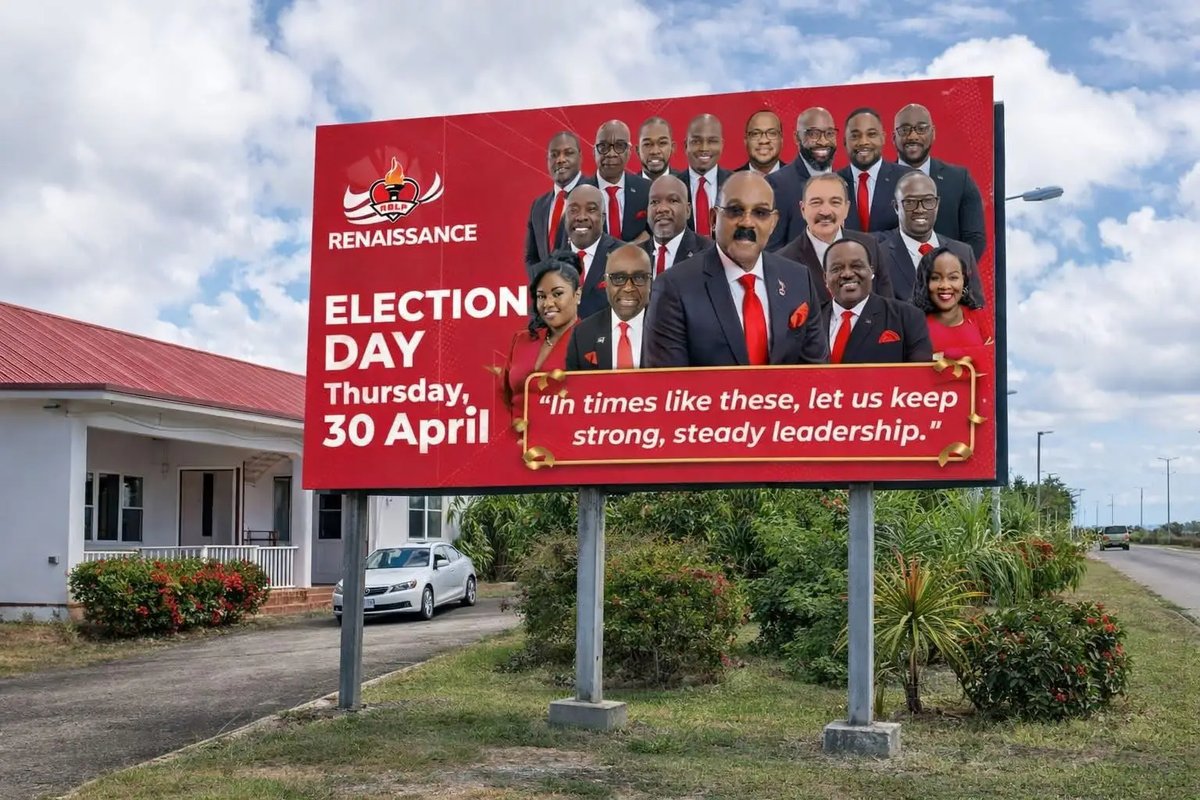 ABLP Blankets Antigua with Billboards and Signage Ahead of April 30 Election