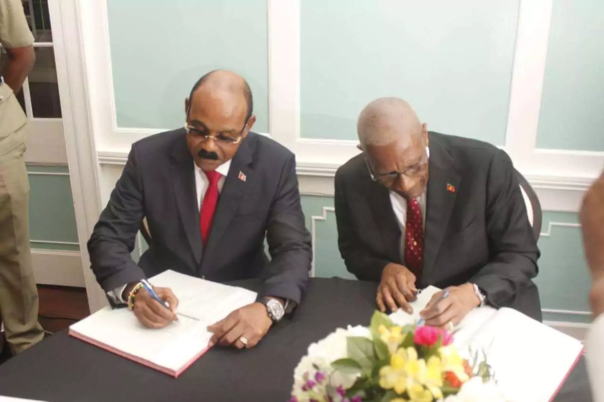PM Browne and AG Benjamin Sworn In After ABLP Landslide Election Win