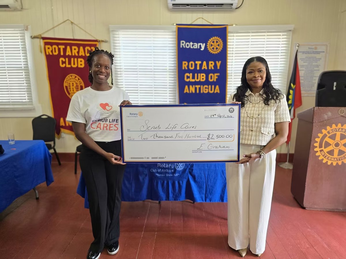 Rotary Club of Antigua Donates XCD 2,500 to Women's Health Expo