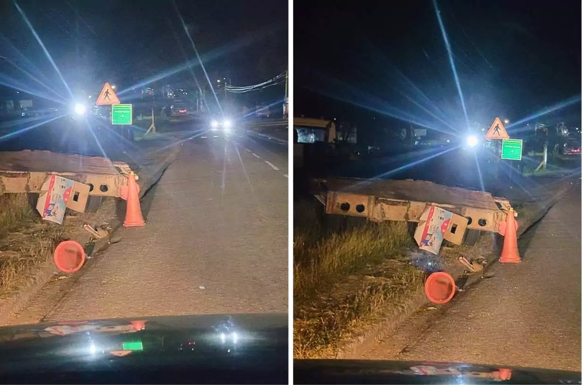 Motorist Raises Alarm Over Protruding Trailer Blocking Factory Road